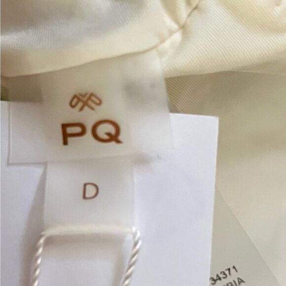 NWT PQ Swim Anthropologie Twist Ivory/Gold Adj Back Tie Padded/Lined Size D - Picture 5 of 6